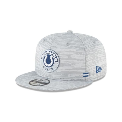 Grey Indianapolis Colts Hat - New Era NFL Official NFL Fall Sideline 9FIFTY Snapback Caps USA4562390